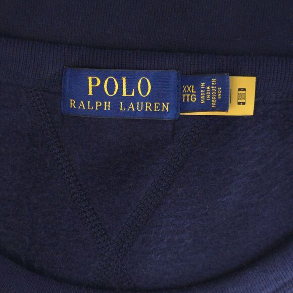Polo Ralph Lauren Men's 2XL Navy Crew Neck PONY Pullover Sweatshirt Never Worn - Picture 8 of 11